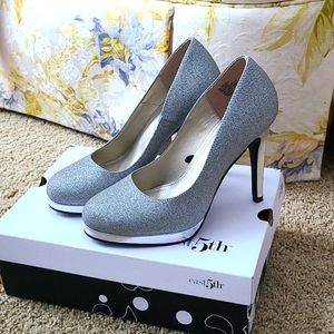 Women's East 5th Silver Glitter Shoes